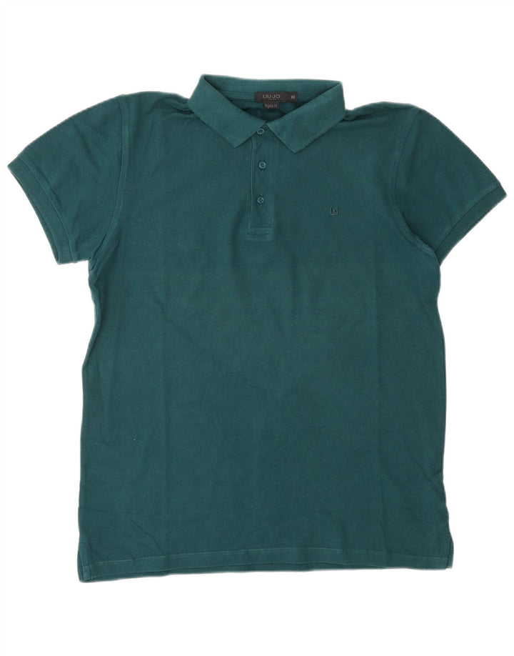 LIU JO Mens Regular Fit Polo Shirt Medium Green Cotton