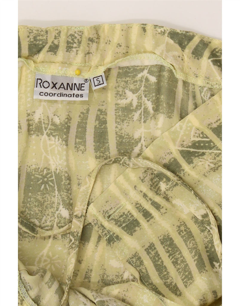 ROXANNE Womens Wrap Skirt Small W32  Green Floral Viscose Vintage Roxanne and Second-Hand Roxanne from Messina Hembry 