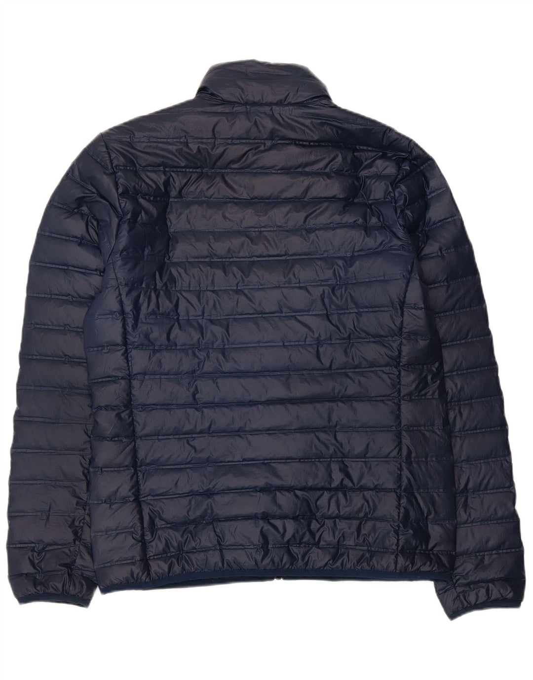 ADIDAS Mens Padded Jacket UK 38 Medium Navy Blue Polyester