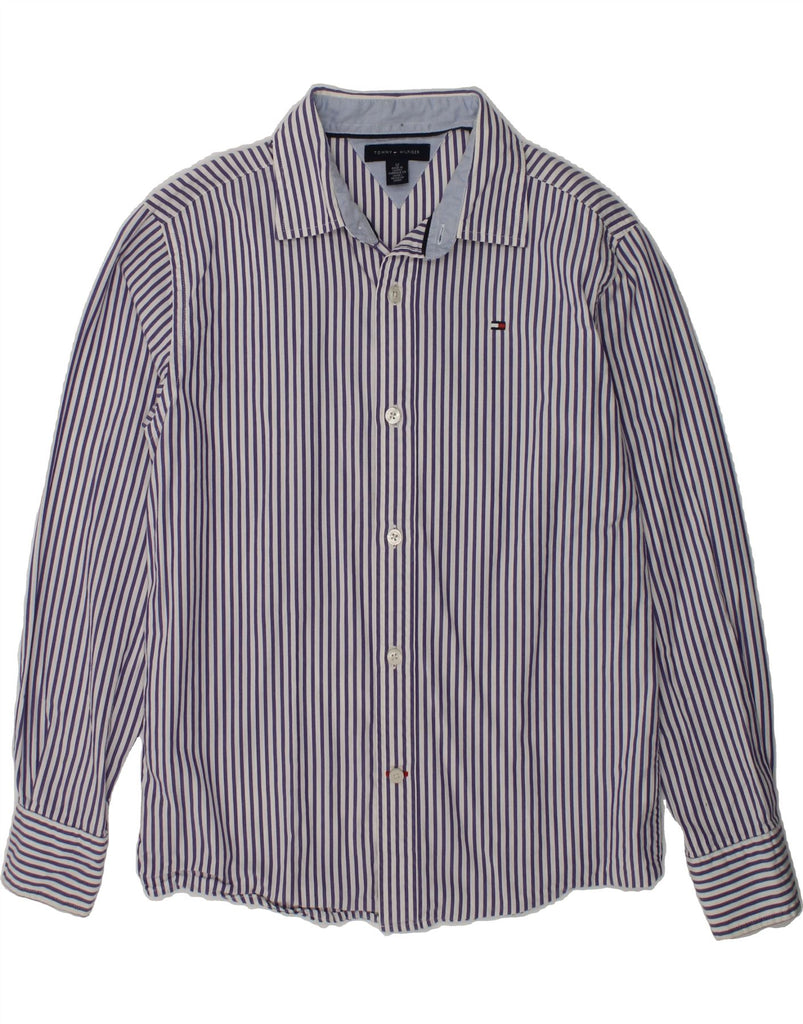 TOMMY HILFIGER Boys Shirt 11-12 Years Purple Pinstripe Cotton | Vintage Tommy Hilfiger | Thrift | Second-Hand Tommy Hilfiger | Used Clothing | Messina Hembry 