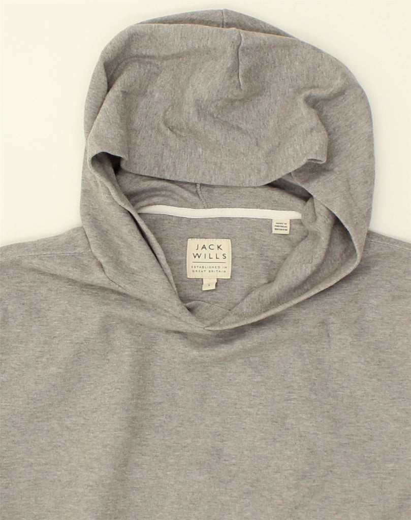 JACK WILLS Mens Hoodie Jumper Small Grey Colourblock Cotton | Vintage Jack Wills | Thrift | Second-Hand Jack Wills | Used Clothing | Messina Hembry 