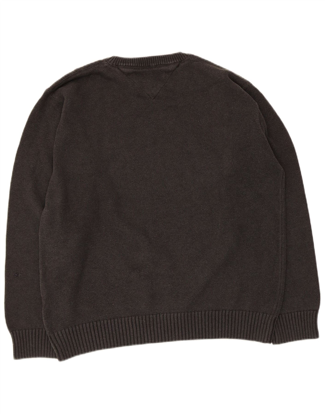 Tommy Hilfiger Mens Crew Neck Jumper Sweater Large Grey Cotton