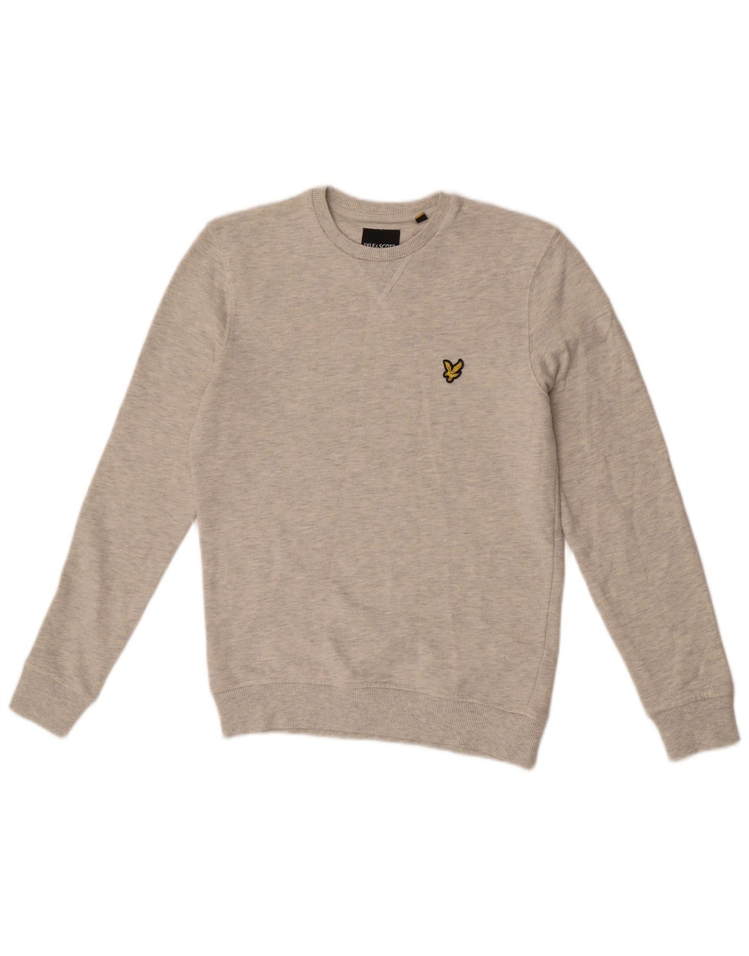 Lyle & Scott Mens Sweatshirt Jumper XS Grey Flecked Cotton
