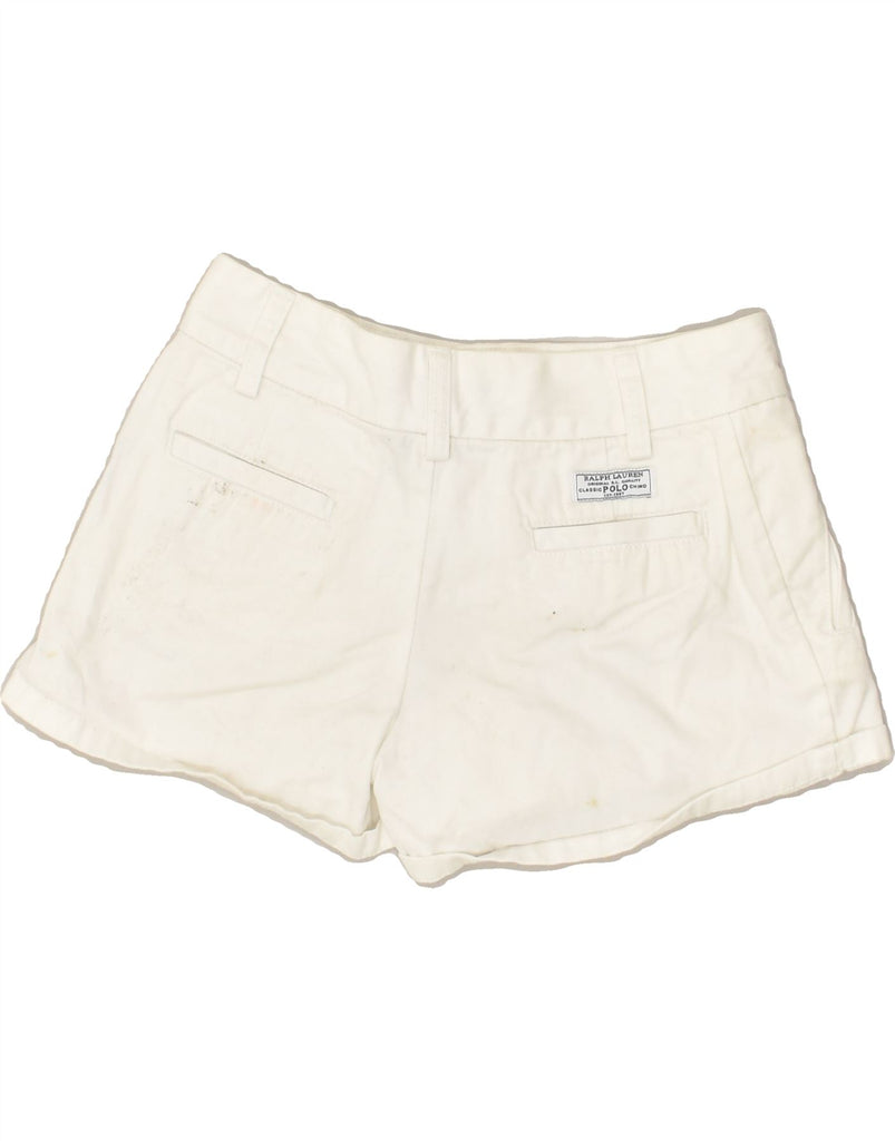 RALPH LAUREN Girls Classic Chino Shorts 7-8 Years W24 White Cotton | Vintage Ralph Lauren | Thrift | Second-Hand Ralph Lauren | Used Clothing | Messina Hembry 