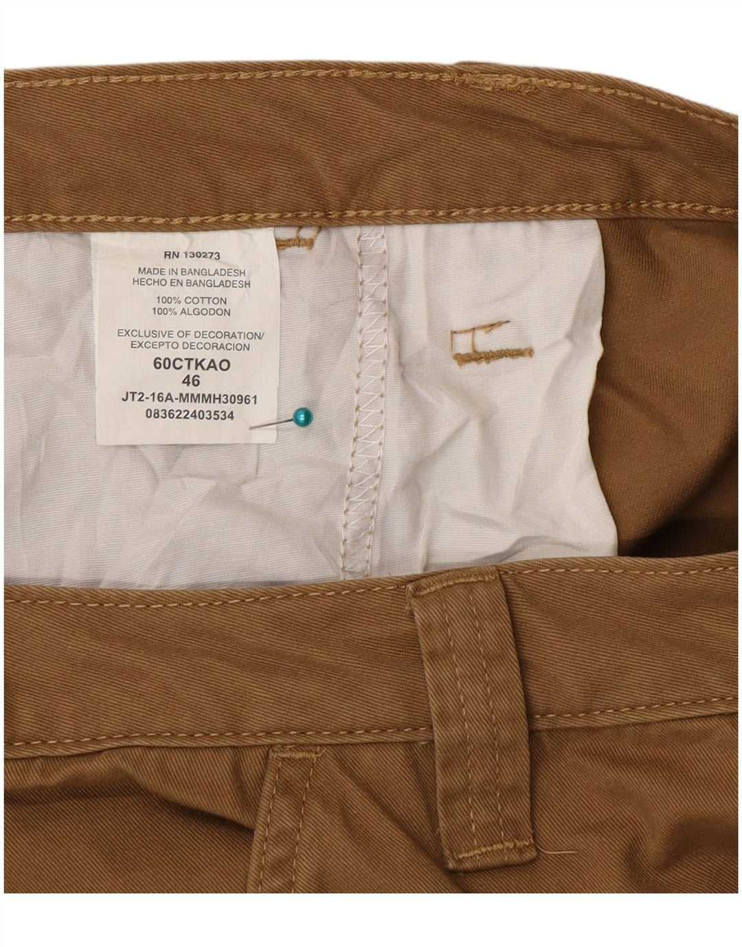 Wrangler Mens Cargo Shorts W46 3XL Beige Cotton