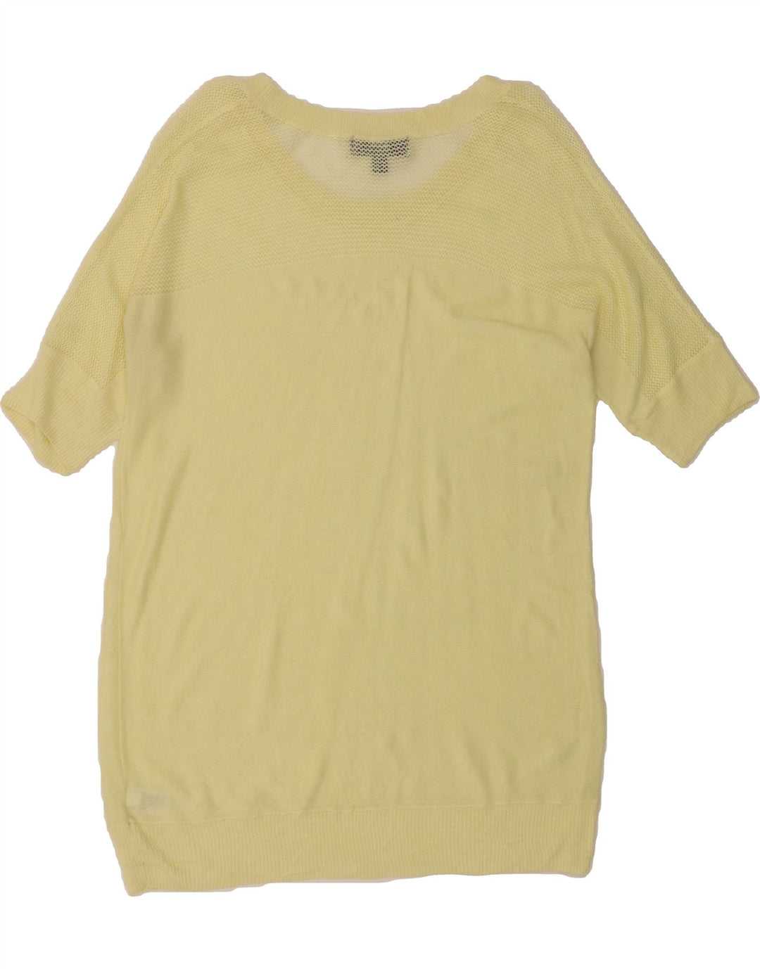 MOSSIMO Womens Short Sleeve Boat Neck Jumper Sweater UIK 16 Large Yellow Vintage Mossimo and Second-Hand Mossimo from Messina Hembry 