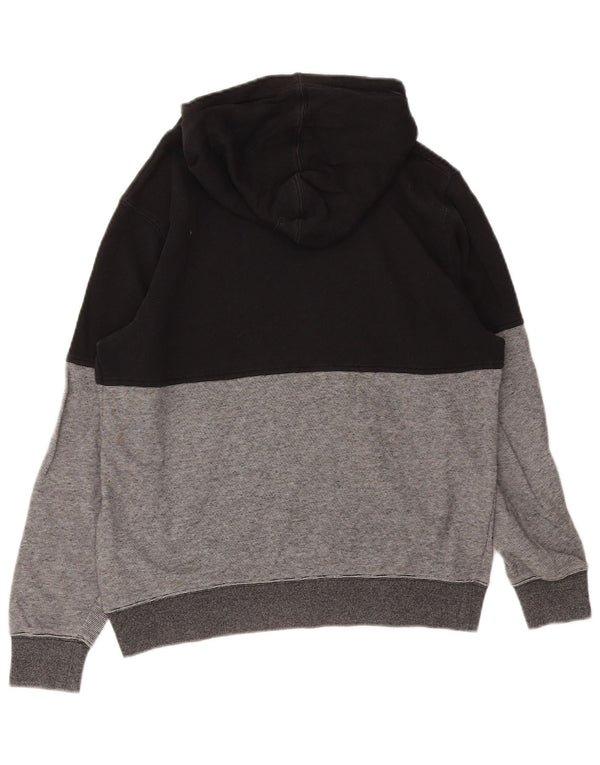 Hurley Boys Hoodie Jumper 13-14 Years Black Colourblock Cotton