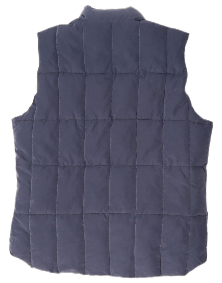 Puffa Womens Reversible Padded Gilet UK 16 Large Blue Polyester