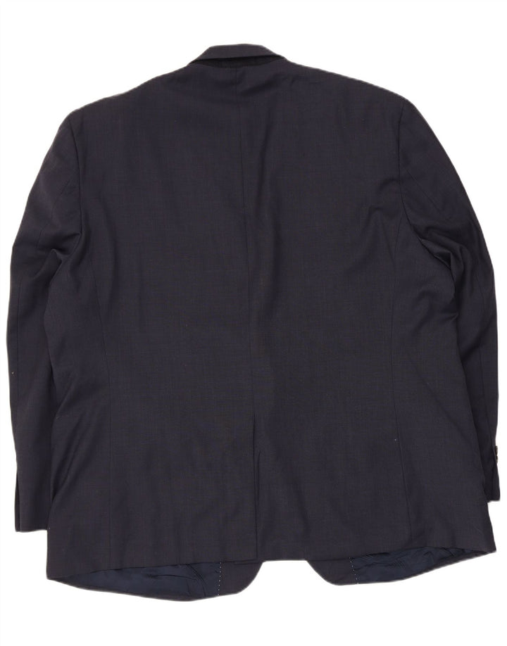 Chaps Mens 2 Button Blazer Jacket IT 50 Large Navy Blue Wool