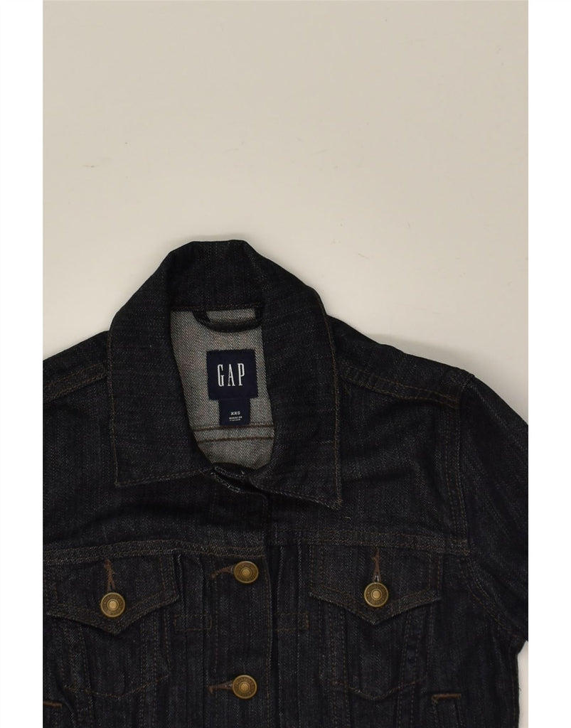 GAP Womens Denim Jacket UK 0 2XS Navy Blue | Vintage Gap | Thrift | Second-Hand Gap | Used Clothing | Messina Hembry 