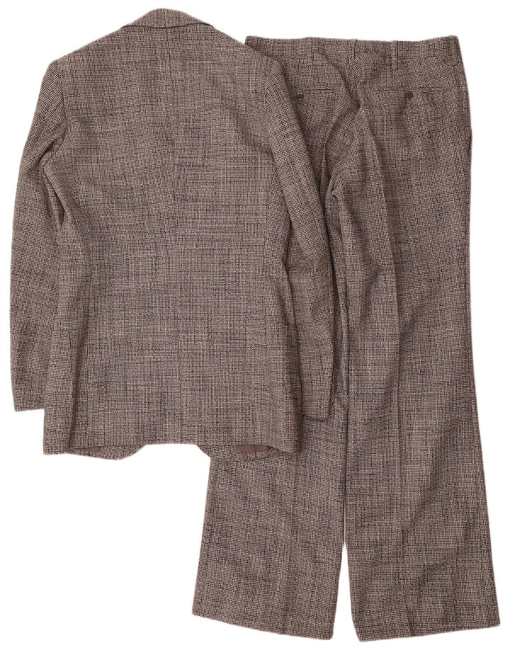 Vintage Mens 2 Button Piece Suit UK 38 Medium W30 L34 Grey Flecked
