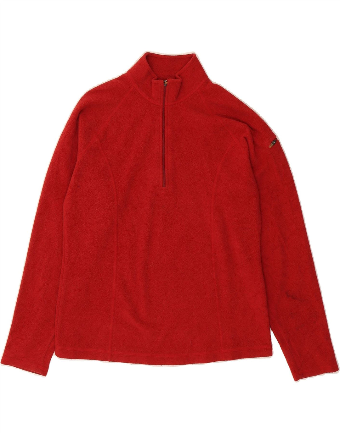 L.L.BEAN Womens Zip Neck Fleece Jumper UK 10 Small Red Polyester Vintage L.L.Bean and Second-Hand L.L.Bean from Messina Hembry 