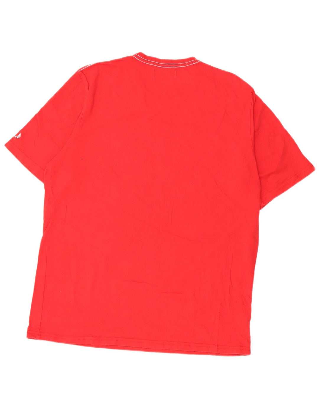 Fred Perry Mens Graphic T-Shirt Top Large Red Cotton