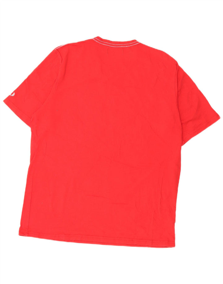 Fred Perry Mens Graphic T-Shirt Top Large Red Cotton