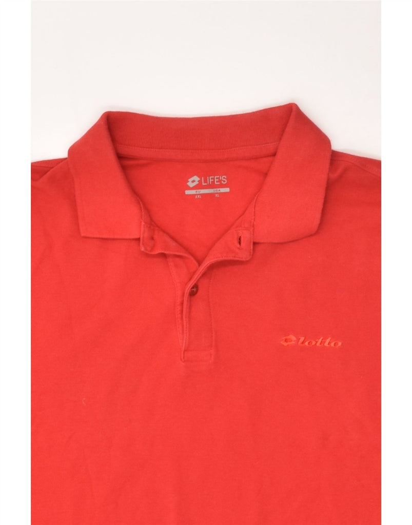 LOTTO Mens Polo Shirt 2XL Red | Vintage Lotto | Thrift | Second-Hand Lotto | Used Clothing | Messina Hembry 