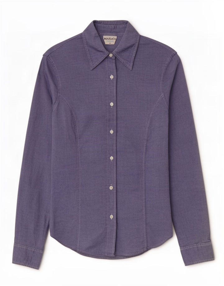 Max & Co. Womens Shirt UK 12 Medium Blue Cotton