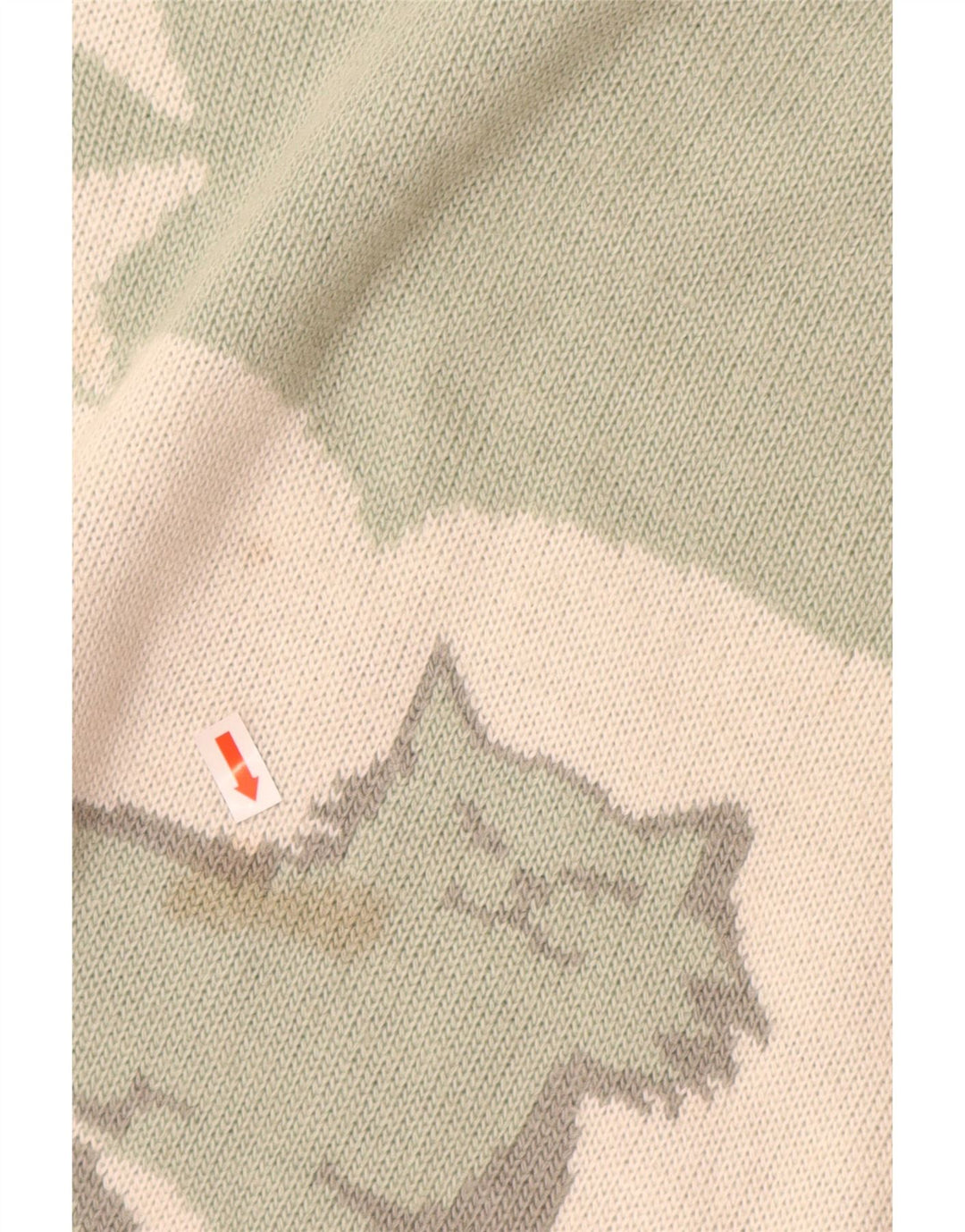 VINTAGE Womens Turtle Neck Jumper Sweater UK 16 Large Green Animal Print