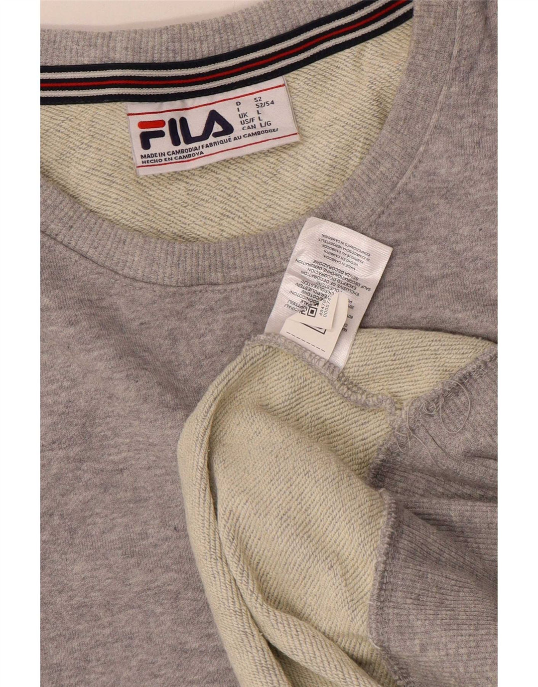 Fila Mens Graphic Sweatshirt Jumper Large Grey Polyester
