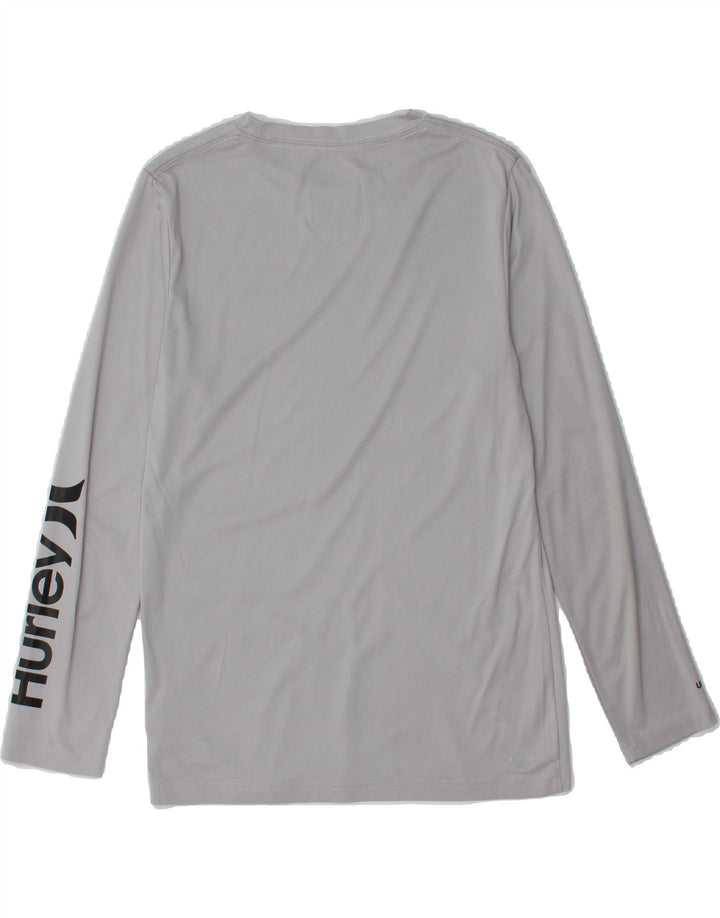 HURLEY Boys Graphic Top Long Sleeve 10-11 Years Medium Blue Polyester Vintage Hurley and Second-Hand Hurley from Messina Hembry 