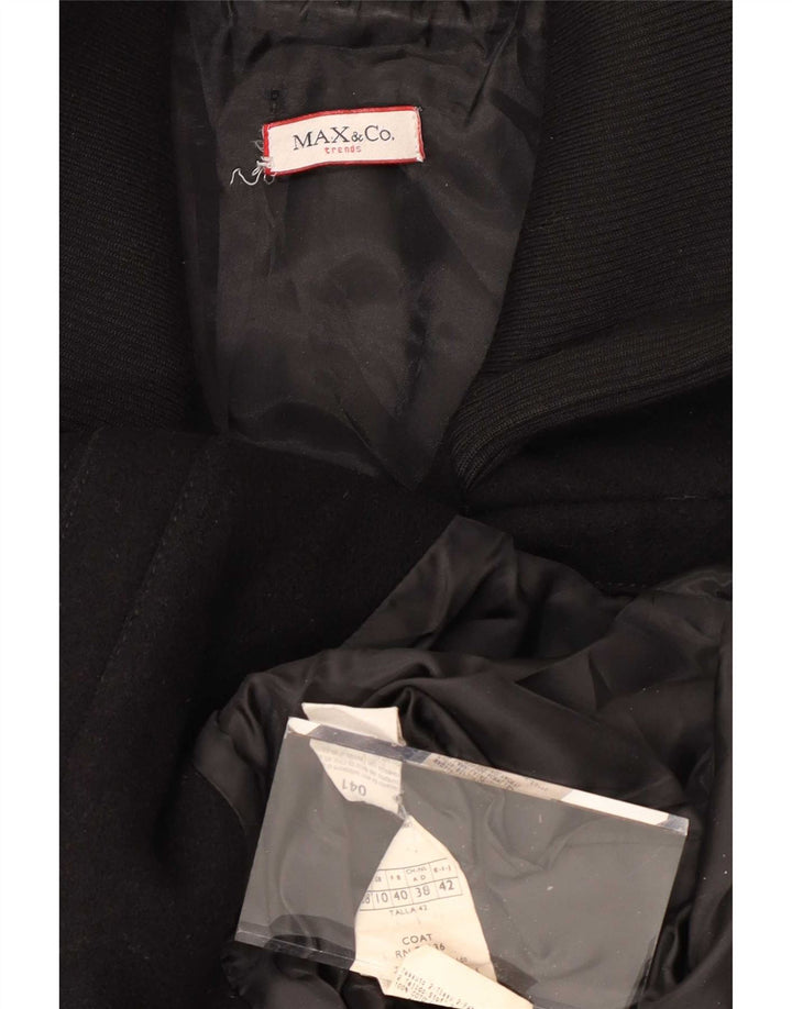 Max & Co. Womens Overcoat UK 10 Small Black