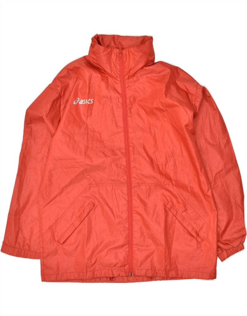 ASICS Mens Rain Jacket UK 38 Medium Red Polyester | Vintage Asics | Thrift | Second-Hand Asics | Used Clothing | Messina Hembry 
