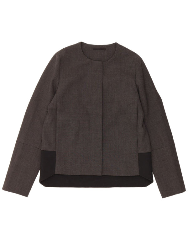 Cos Womens Oversized Blazer Jacket EU 36 Small Grey Colourblock