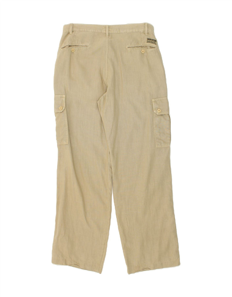 VINTAGE Mens Straight Cargo Trousers EU 46 Small W32 L32 Beige Linen | Vintage Vintage | Thrift | Second-Hand Vintage | Used Clothing | Messina Hembry 