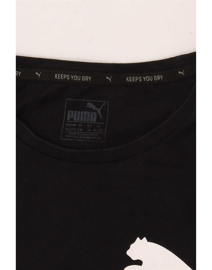 Puma Boys Graphic T-Shirt Top 15-16 Years Black