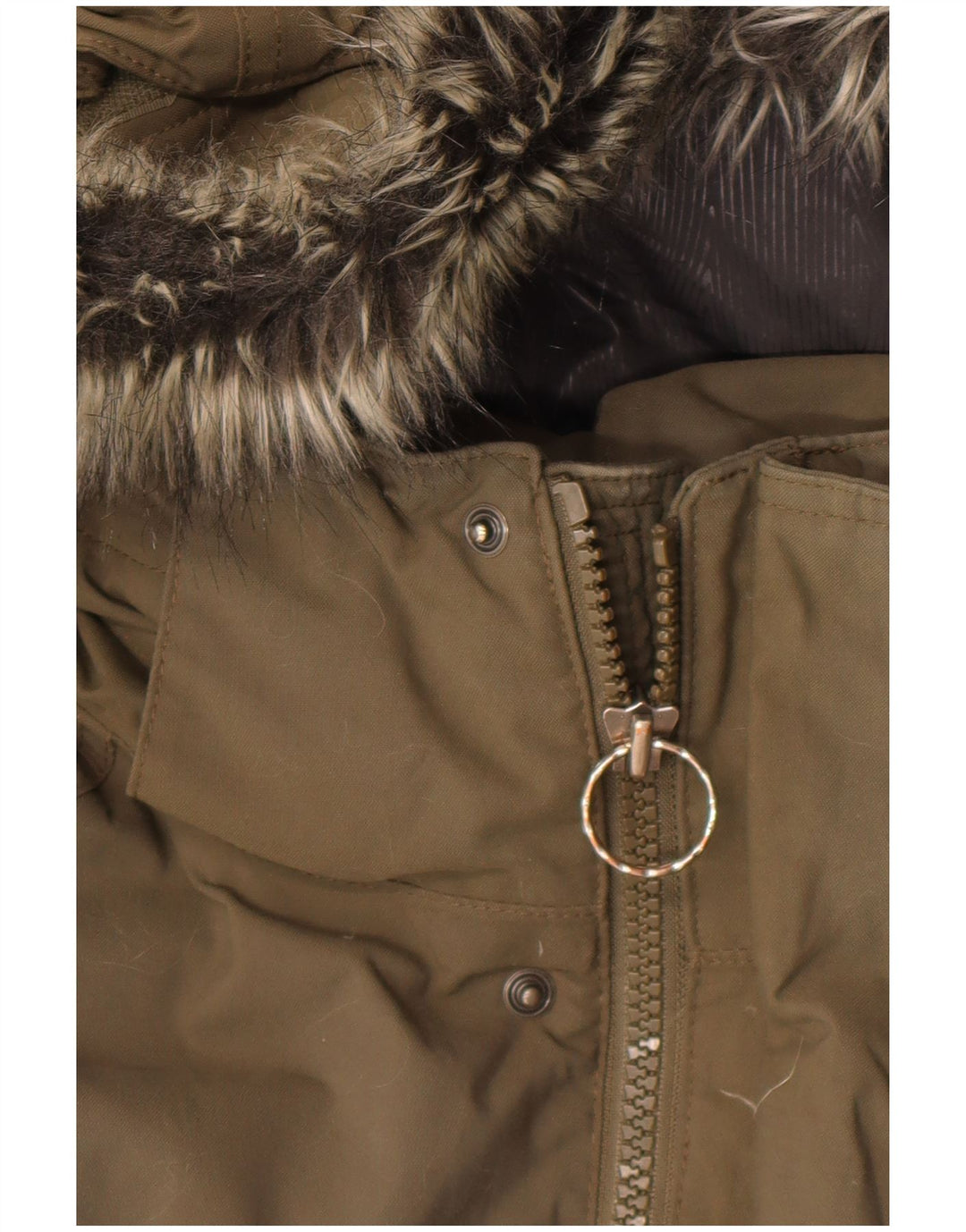 The North Face Mens Hooded Padded Parka Jacket UK 40 Large Khaki Winter