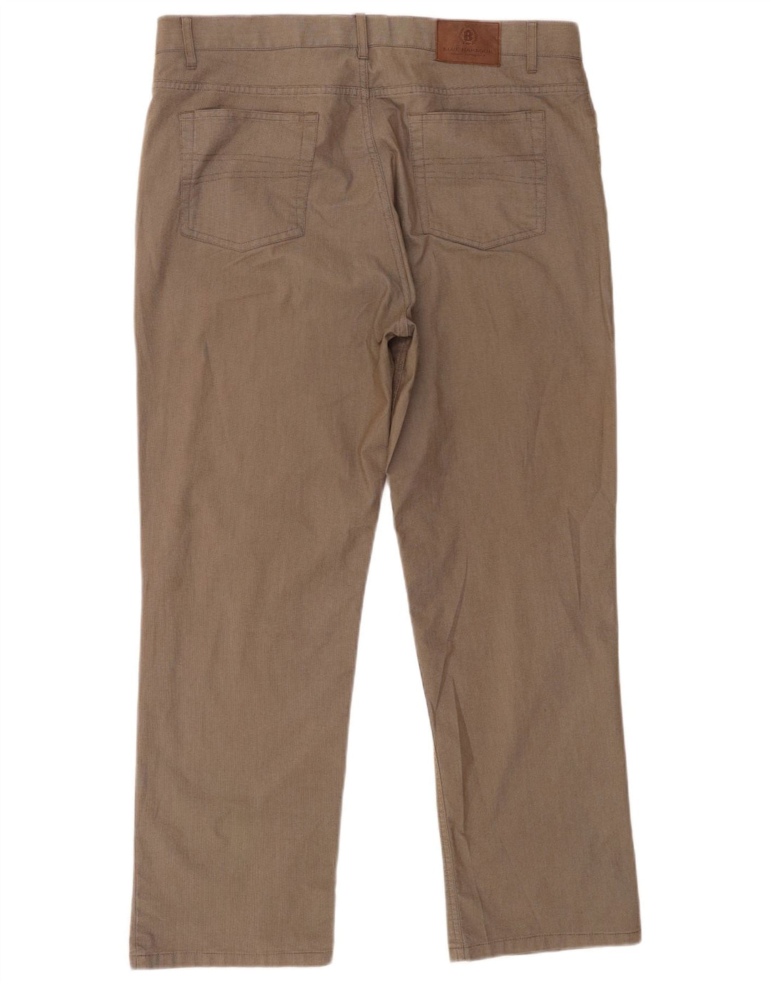 Marks & Spencer Mens Blue Harbour Chino Trousers W38 L29 Brown Check
