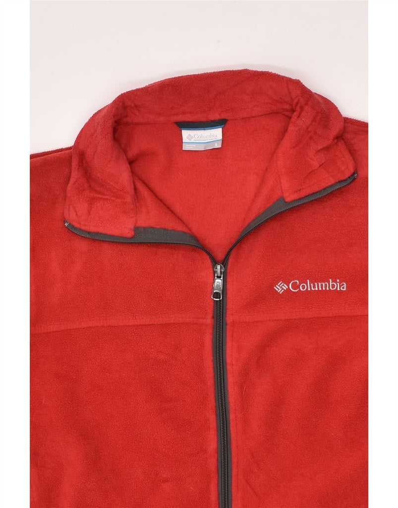 COLUMBIA Mens Fleece Jacket UK 36 Small Red Polyester | Vintage Columbia | Thrift | Second-Hand Columbia | Used Clothing | Messina Hembry 