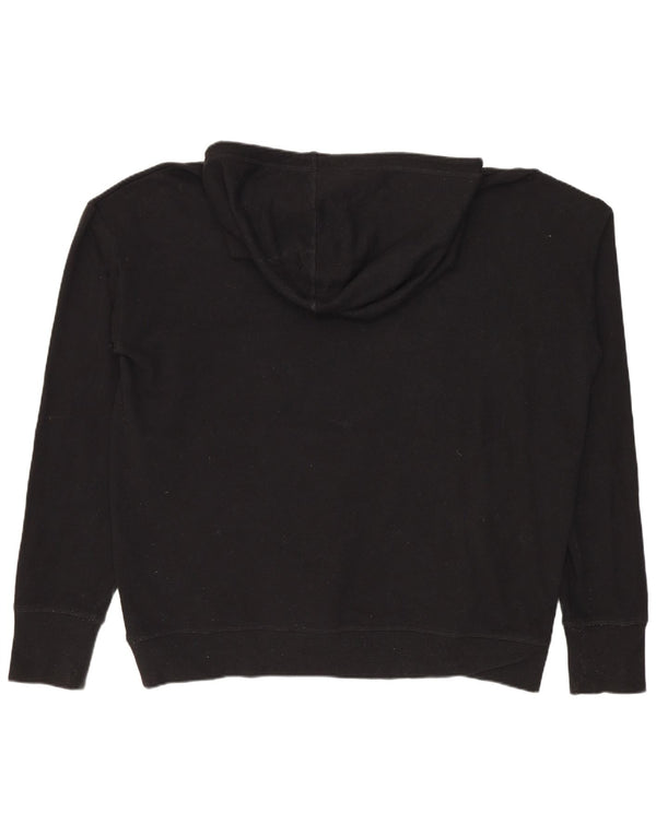 Reebok Mens Graphic Hoodie Jumper Large Black Cotton