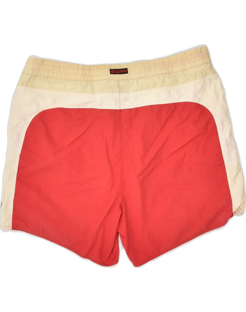 COLMAR Mens Swimming Shorts XL Red Colourblock | Vintage Colmar | Thrift | Second-Hand Colmar | Used Clothing | Messina Hembry 