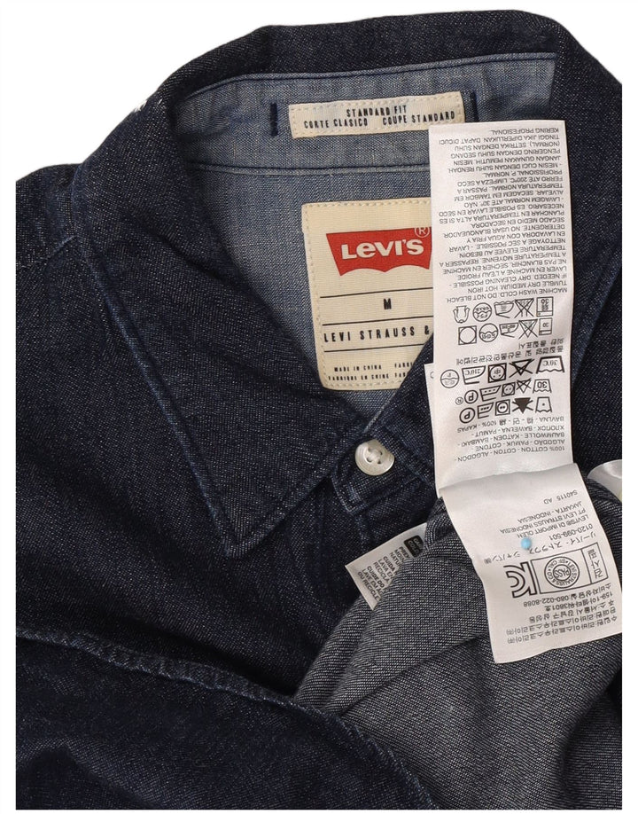 Levi's Mens Standard Fit Denim Shirt Medium Navy Blue Cotton