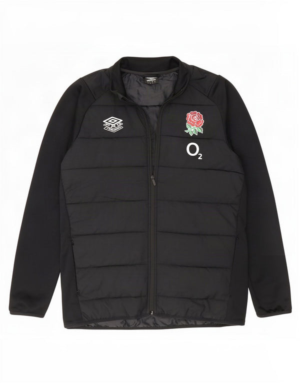 Umbro Mens Rugby England Padded Jacket UK 42 XL Black Polyester