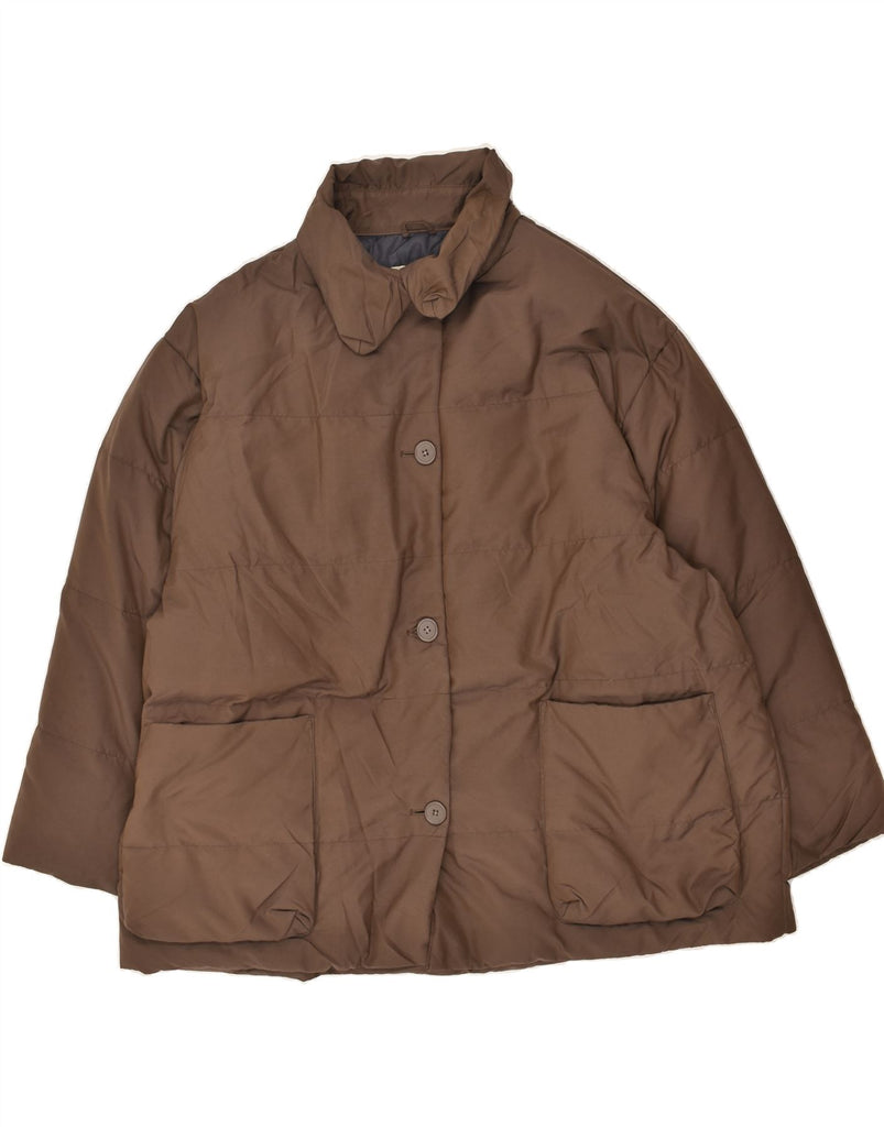 EDDIE BAUER Womens Padded Jacket UK 20 2XL Brown Nylon | Vintage Eddie Bauer | Thrift | Second-Hand Eddie Bauer | Used Clothing | Messina Hembry 