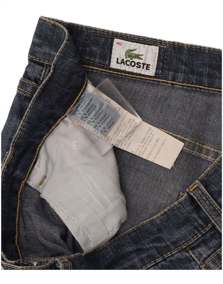 Lacoste Womens Bootcut Jeans Size 40 Medium W27 L31 Blue Cotton