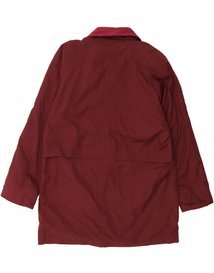 ST. BERNARD Womens Windbreaker Coat UK 16 Large Burgundy Polyester Vintage St. Bernard and Second-Hand St. Bernard from Messina Hembry 