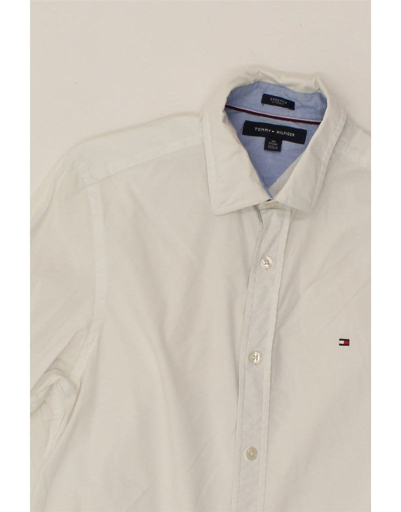 TOMMY HILFIGER Mens Shirt XS White Cotton Vintage Tommy Hilfiger and Second-Hand Tommy Hilfiger from Messina Hembry 
