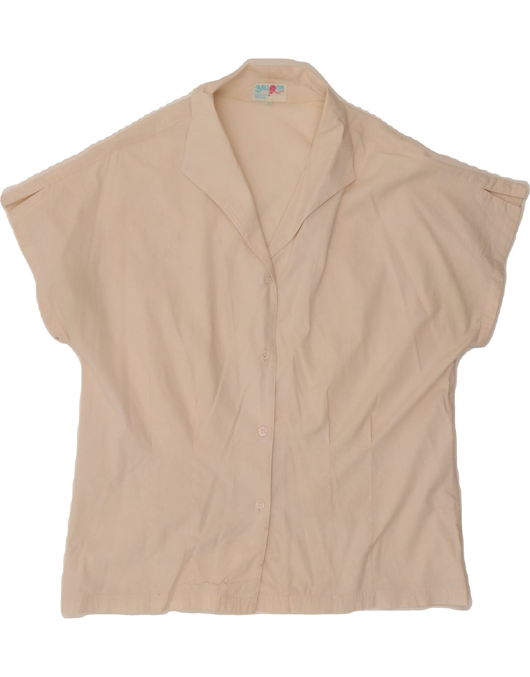 BALLOON Womens Short Sleeve Shirt Blouse EU 38 Medium Beige Vintage Balloon and Second-Hand Balloon from Messina Hembry 
