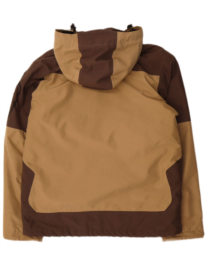 Killtec Mens Hooded Windbreaker Jacket UK 38 Medium Brown Colourblock