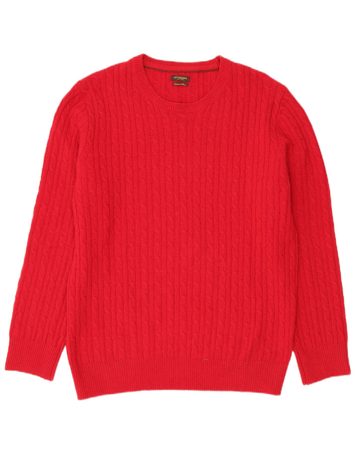GUTTERIDGE Mens Crew Neck Jumper Sweater 2XL Red