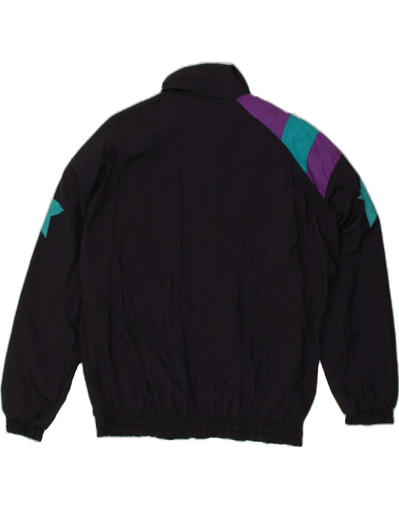 PUMA Mens Graphic Tracksuit Top Jacket Size 38 Small Black Colourblock | Vintage Puma | Thrift | Second-Hand Puma | Used Clothing | Messina Hembry 