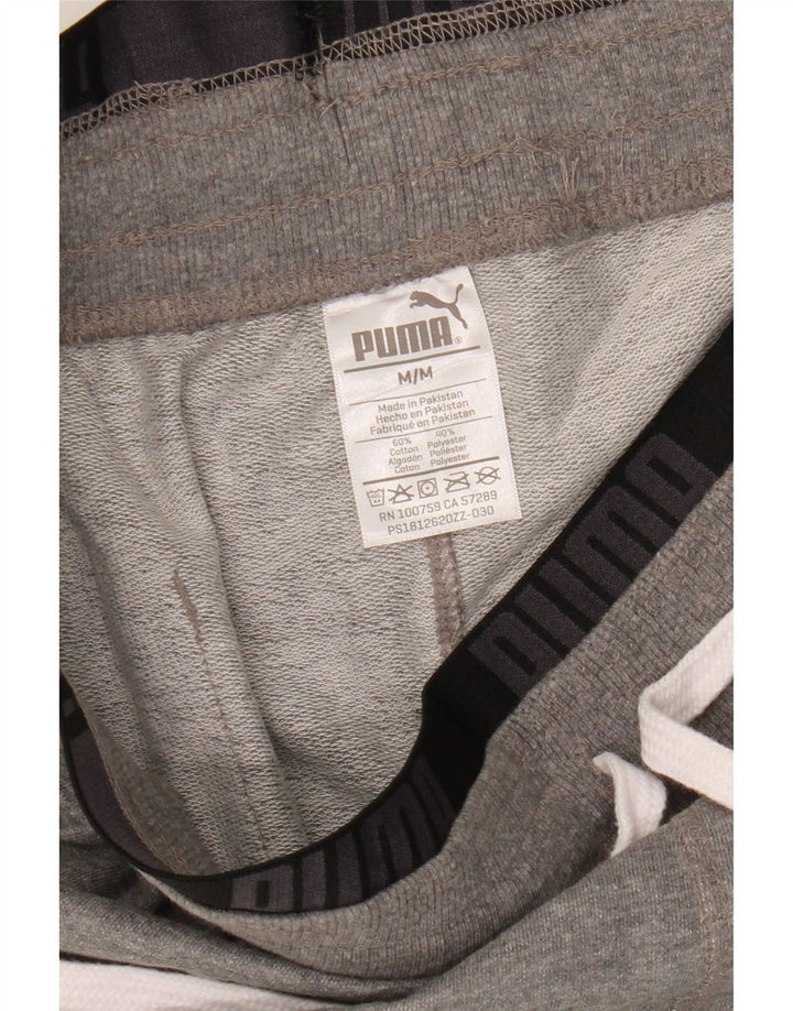 Puma Mens Graphic Sport Shorts Medium Grey Cotton