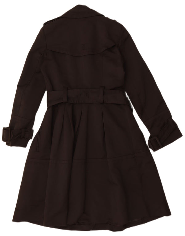 Zara Womens Double Breasted Trench Coat UK 10 Small Brown