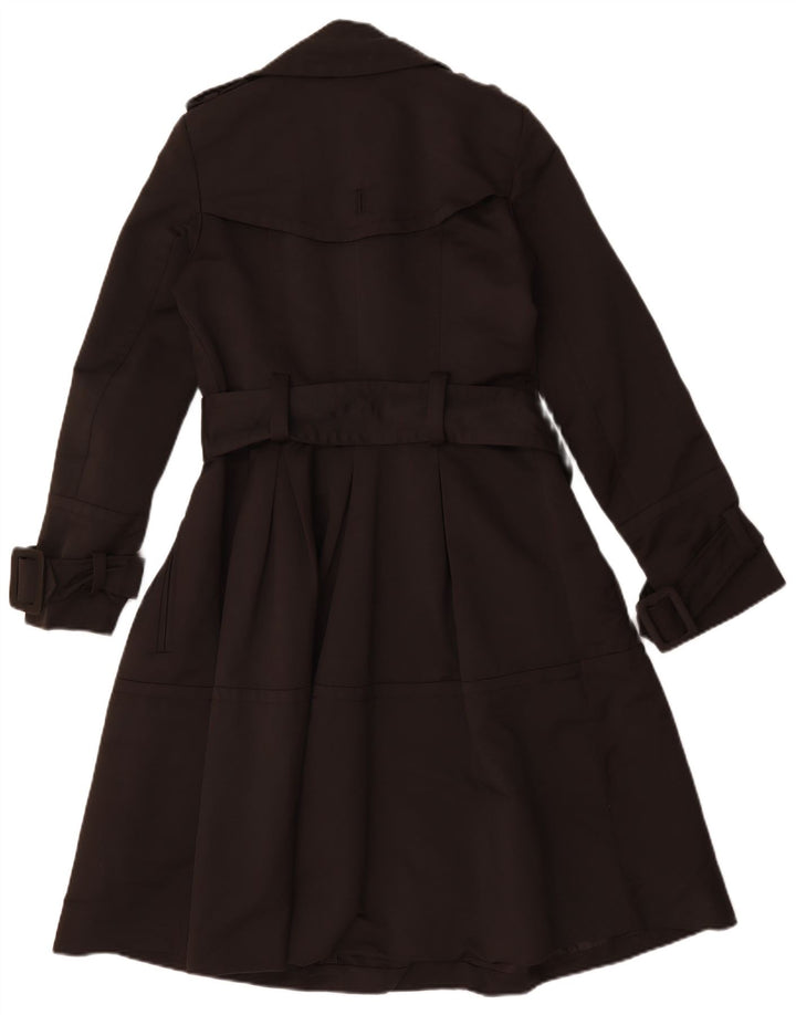 Zara Womens Double Breasted Trench Coat UK 10 Small Brown