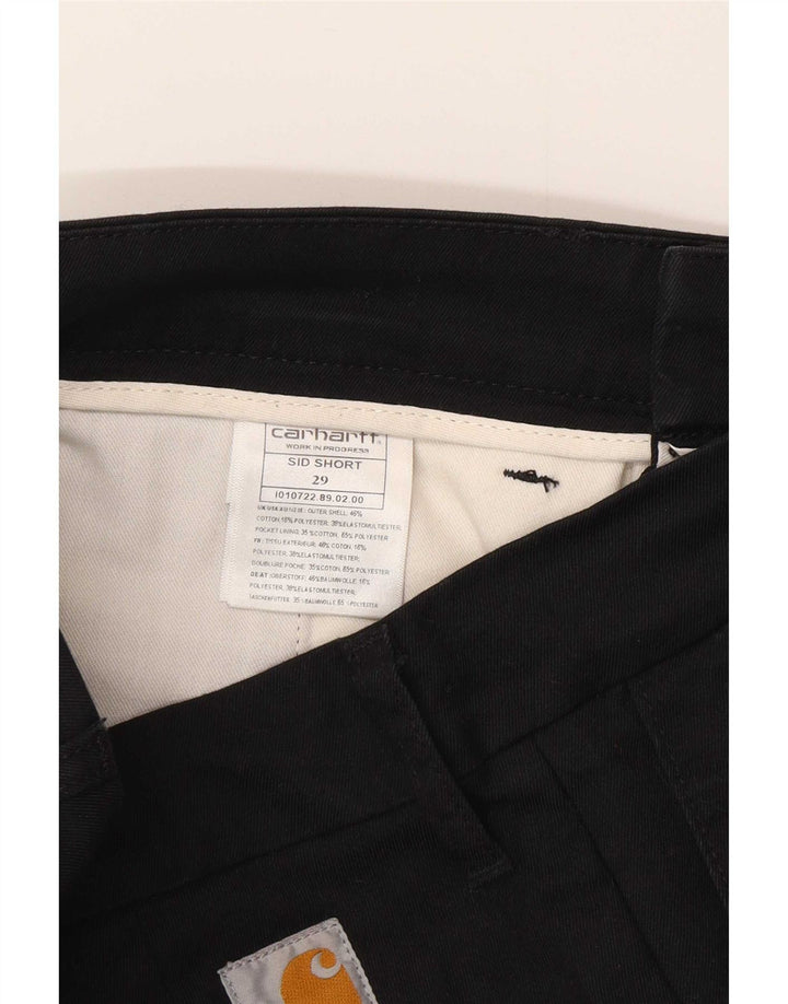Carhartt Mens Chino Shorts W29 Medium Black Cotton