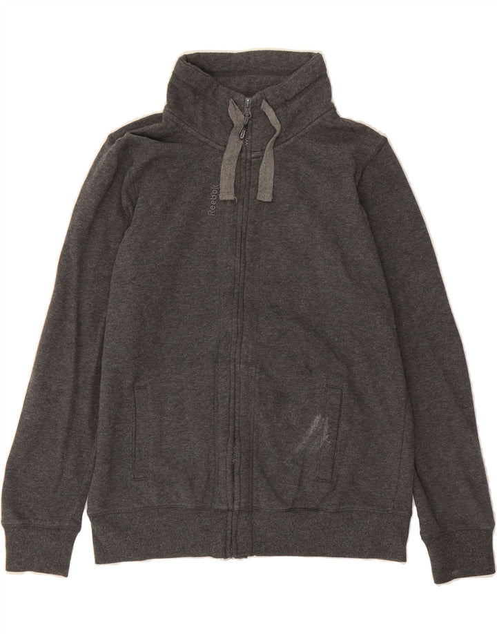 REEBOK Womens Tracksuit Top Jacket UK 14 Medium Grey Vintage Reebok and Second-Hand Reebok from Messina Hembry 