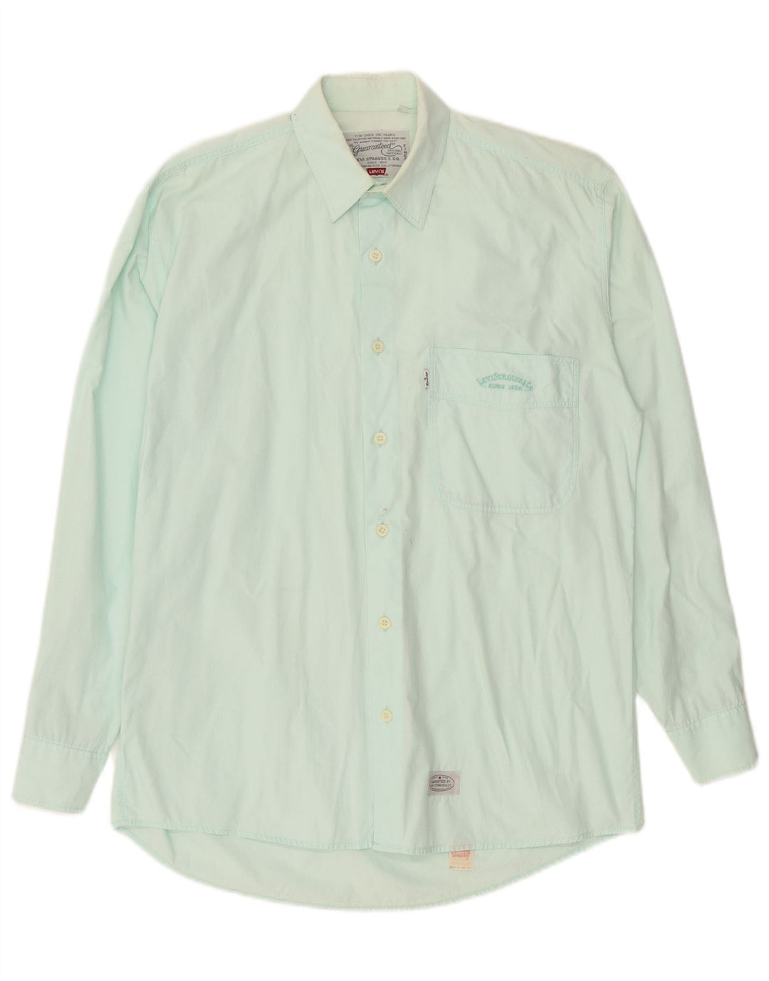 Levi's Mens Shirt Small Turquoise Cotton