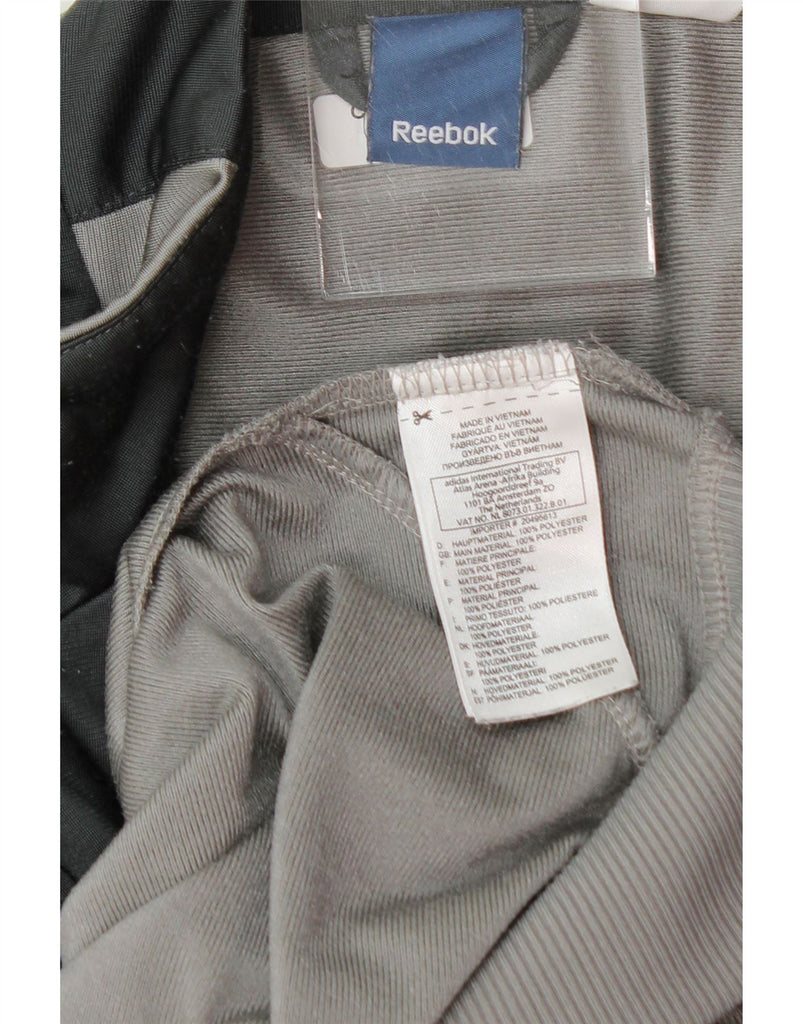 REEBOK Mens Tracksuit Top Jacket Medium Grey Colourblock Polyamide Vintage Reebok and Second-Hand Reebok from Messina Hembry 